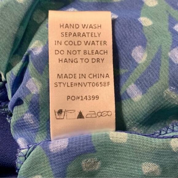 VICI Blue Green One Shoulder Floral Peplum Blouse Top XS NWT - Picture 9 of 9